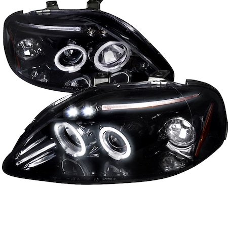 Spec-D Tuning 99-00 Honda Civic Projector Headlights 2LHP-CV99G-TM